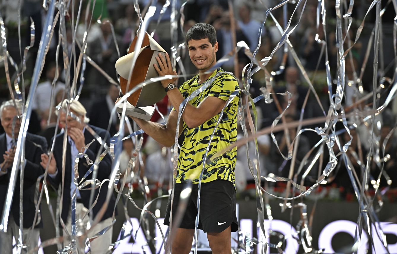 Carlos Alcaraz ha ganado las dos últimas ediciones del Mutua Madrid Open. (EFE/Pablo Fernández)