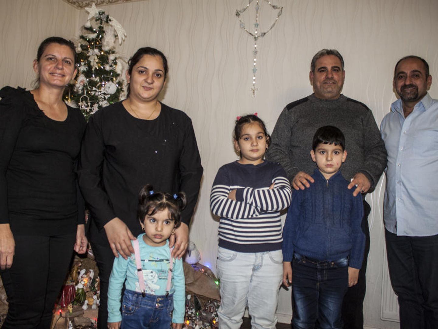La familia Sliwa, cristianos caldeos que huyeron de Irak ante el avance del Estado Islámico (Foto: L.G. Ajofrín).