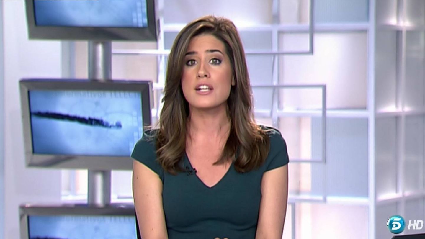 Isabel Jiménez, en 'Informativos Telecinco'. (Telecinco)
