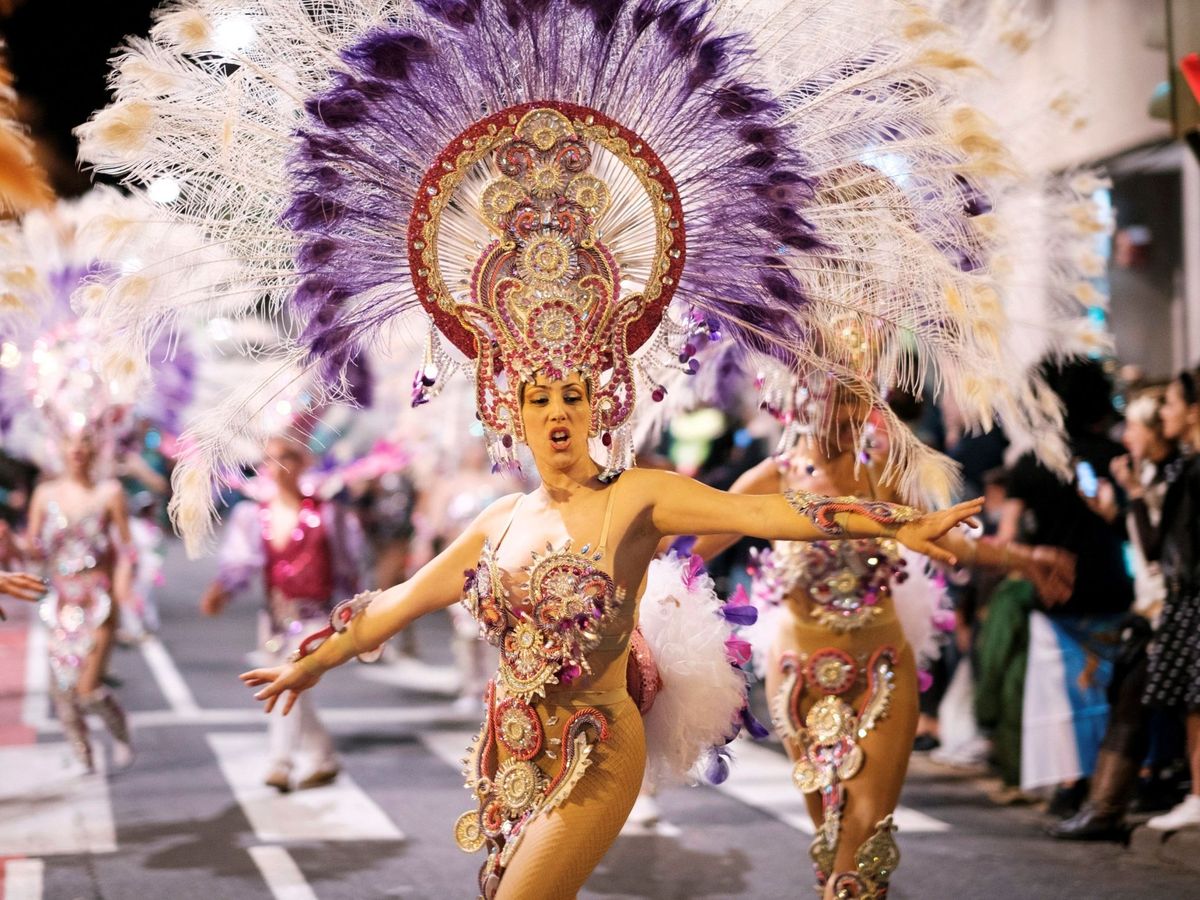 Foto: Gran cabalgata del carnaval de las palmas de gran canaria en 2020. (EFE)