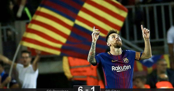 Foto: Messi hizo cuatro goles sin despeinarse. (EFE)