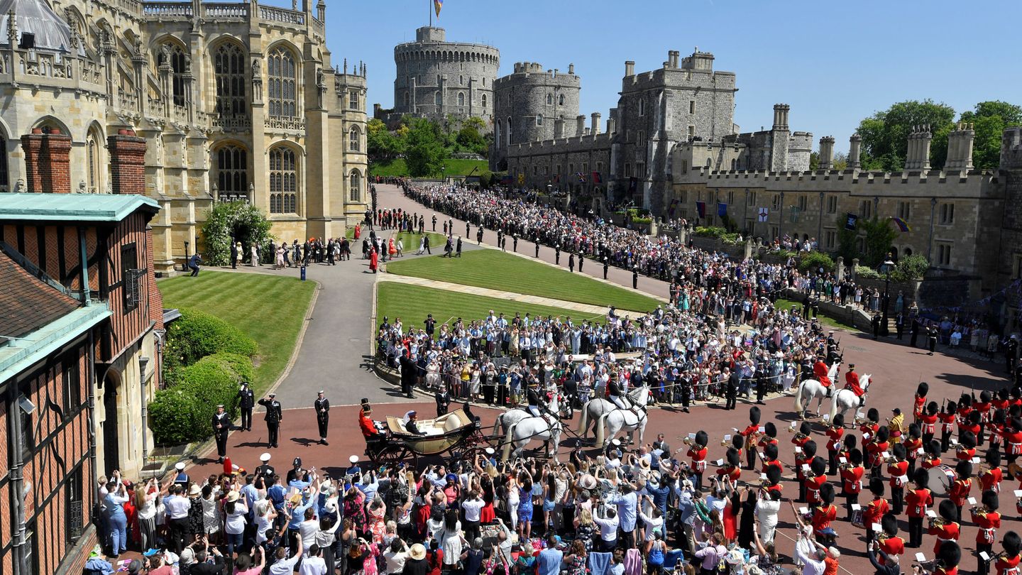 Vista del Castillo de Windsor, durante la boda de Meghan Markle y el príncipe Harry. (Reuters)