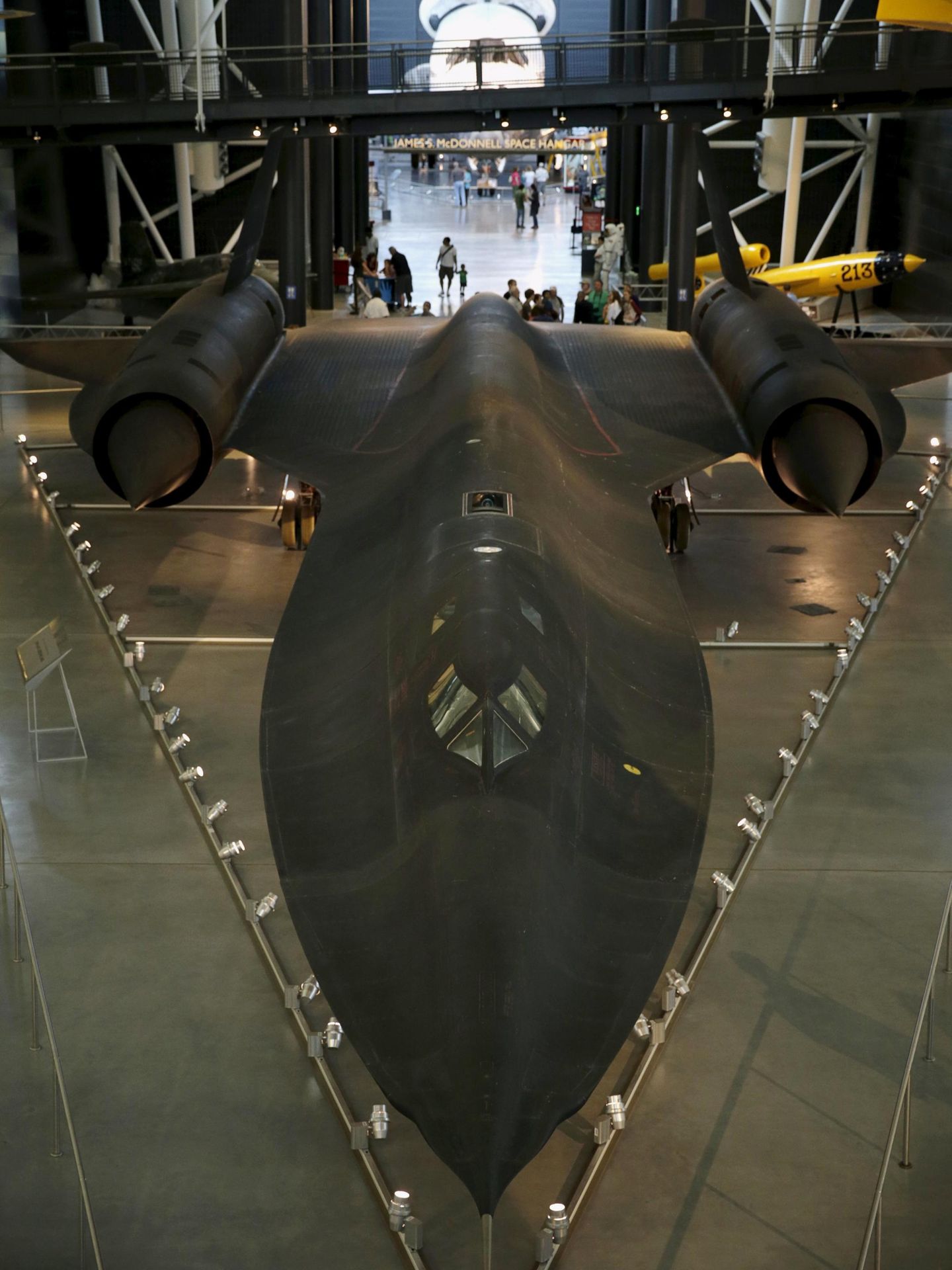 Un Lockheed SR-71 Blackbird en el Smithsonian National Air and Space Annex Museum de Chantilly, Virginia.