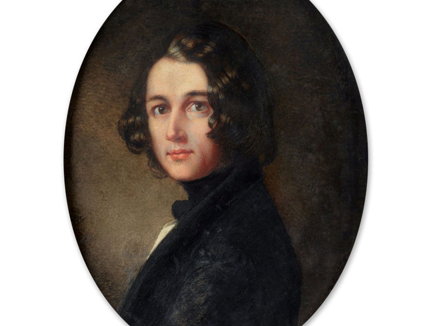 Retrato del escritor Charles Dickens, realizado por Margaret Gilles.