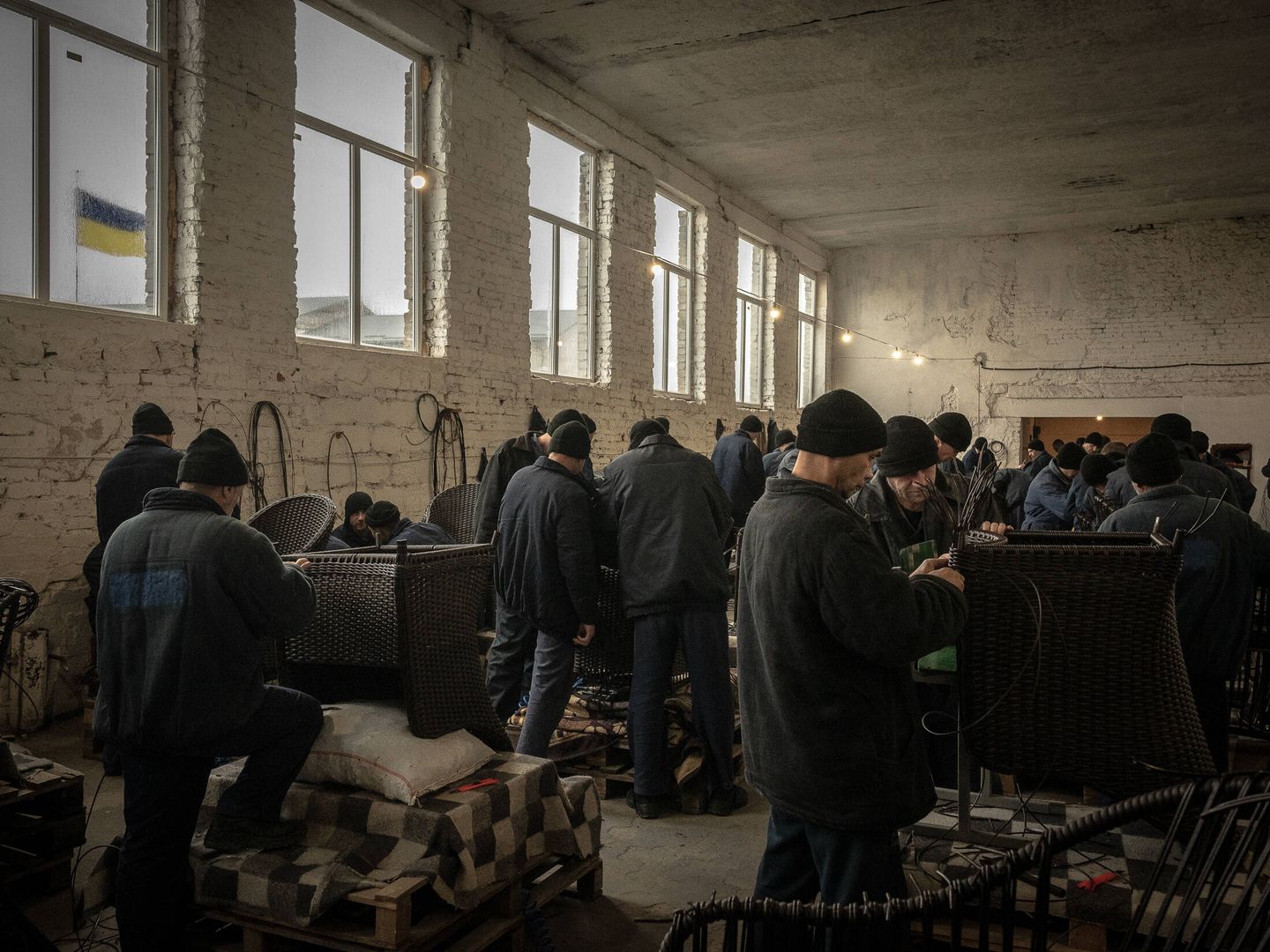 Prisioneros de guerra rusos, en el centro de detención ucraniano. Rusia no ha permitido el acceso a sus campos de detención de prisioneros ucranianos. (Albert Lores)