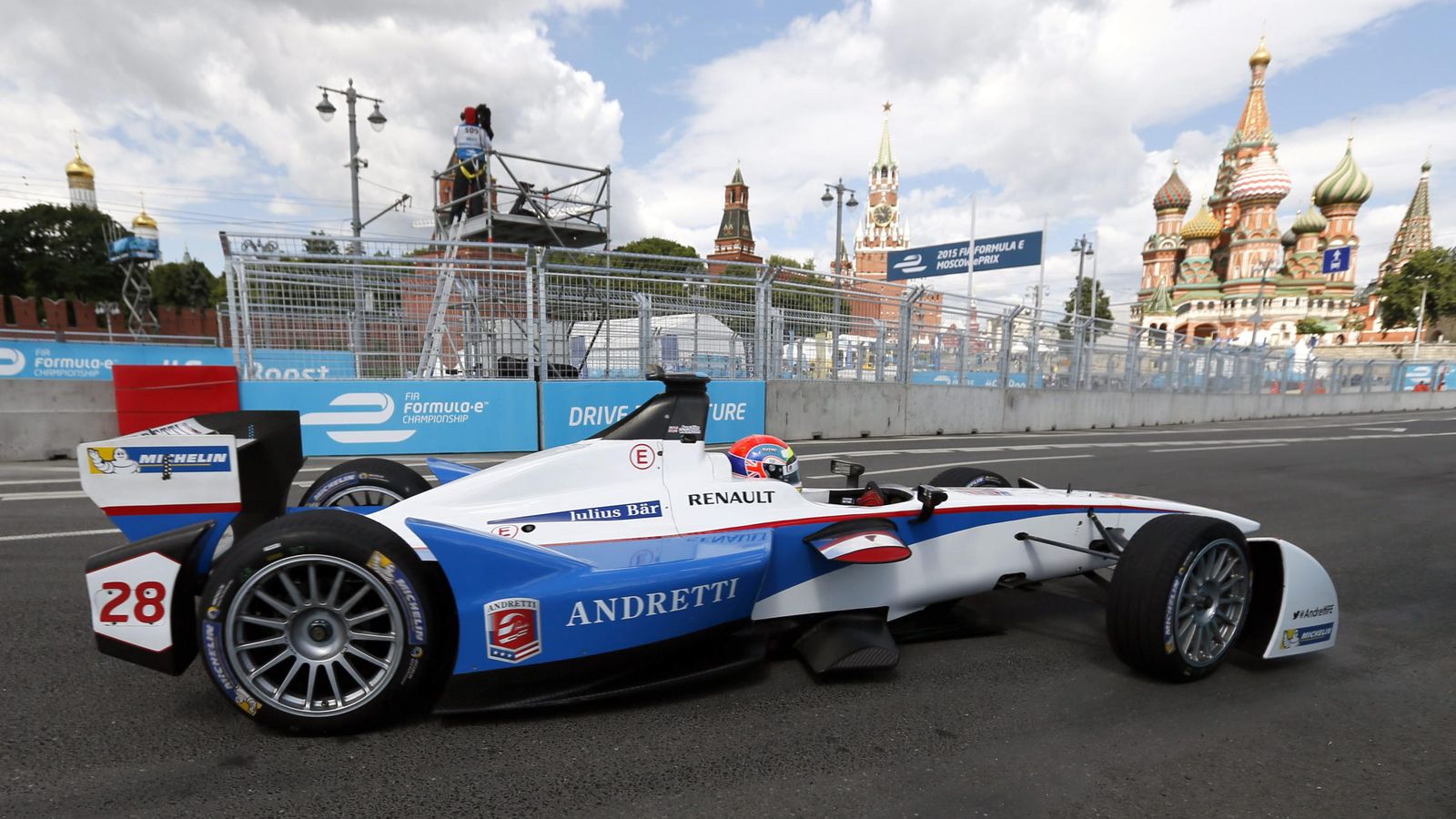 Foto: Justin Wilson, en una prueba de la Fórmula E la pasada temporada en Moscú.