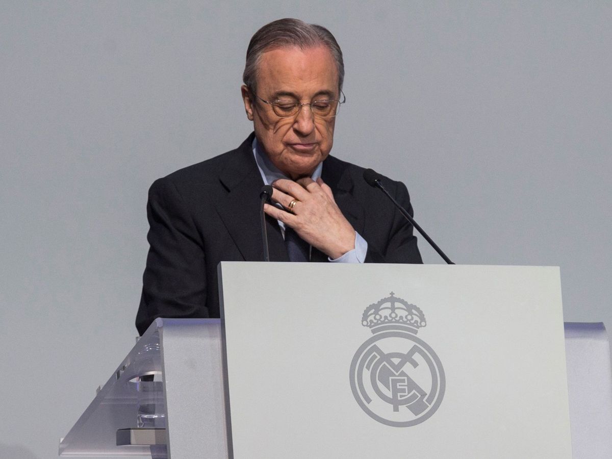 Foto: Florentino Pérez, durante una imagen de archivo en un acto del Real Madrid. (EFE)