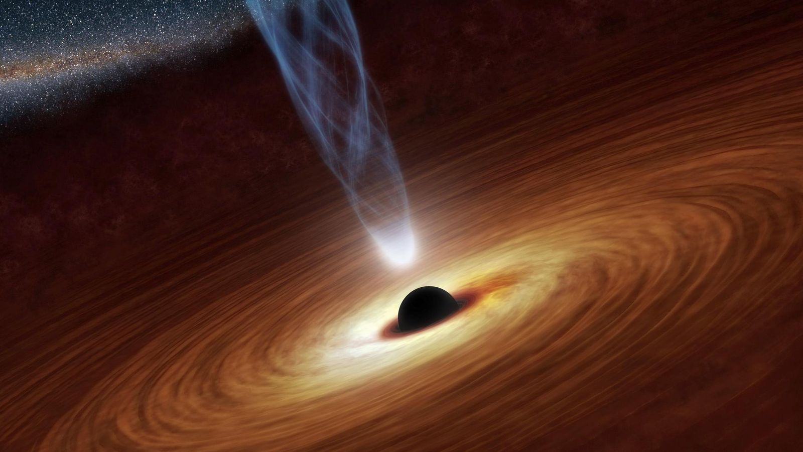 Foto: Ilustración de un agujero negro supermasivo(Reuters)