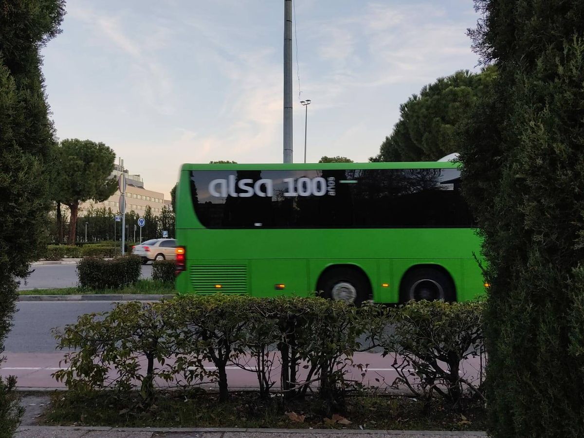 Foto: Uno de los tradicionales autobuses verdes de ALSA. (G. M.)