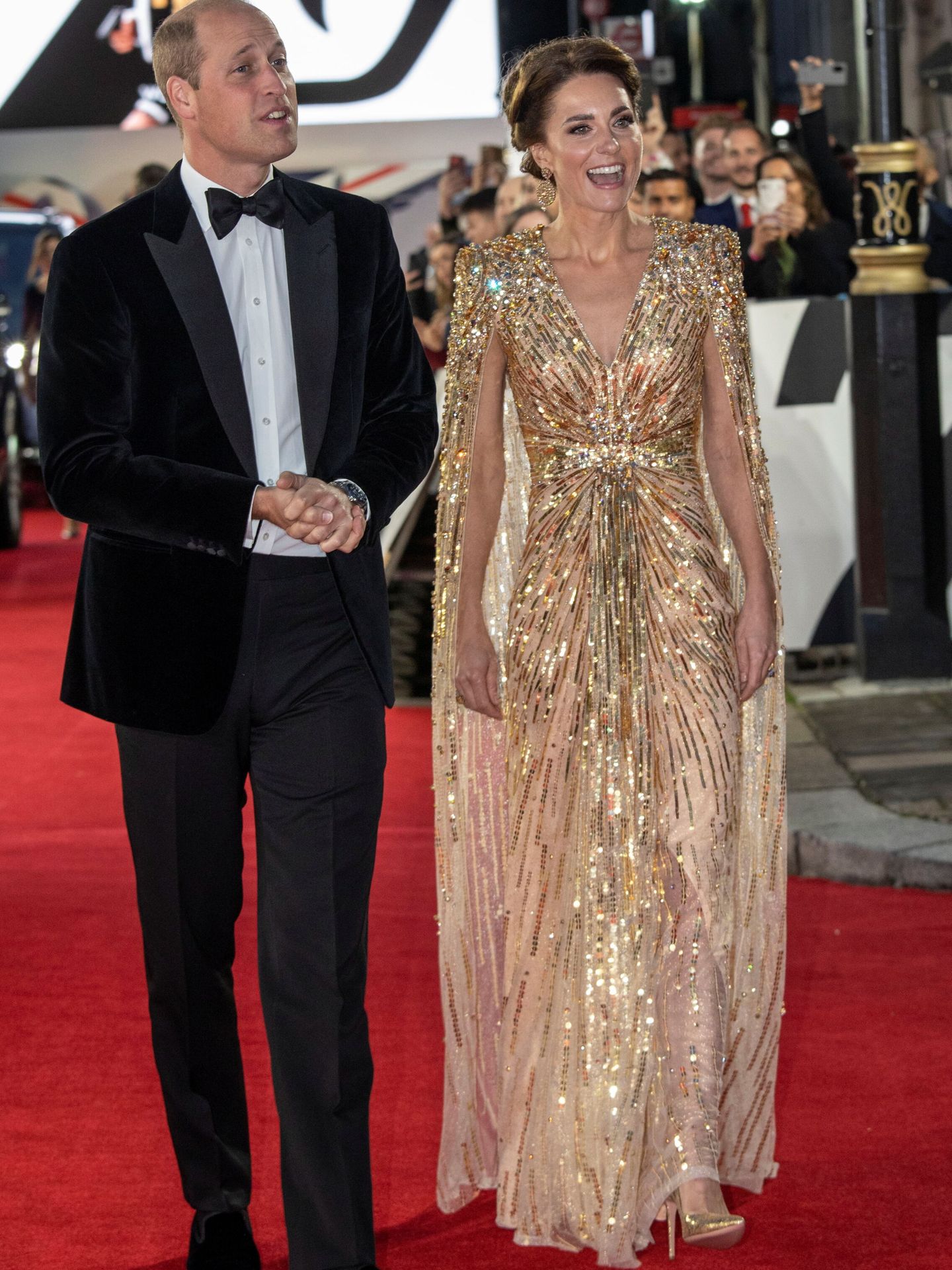 Los duques de Cambridge, en la presentación de la nueva película de 007. (Reuters)