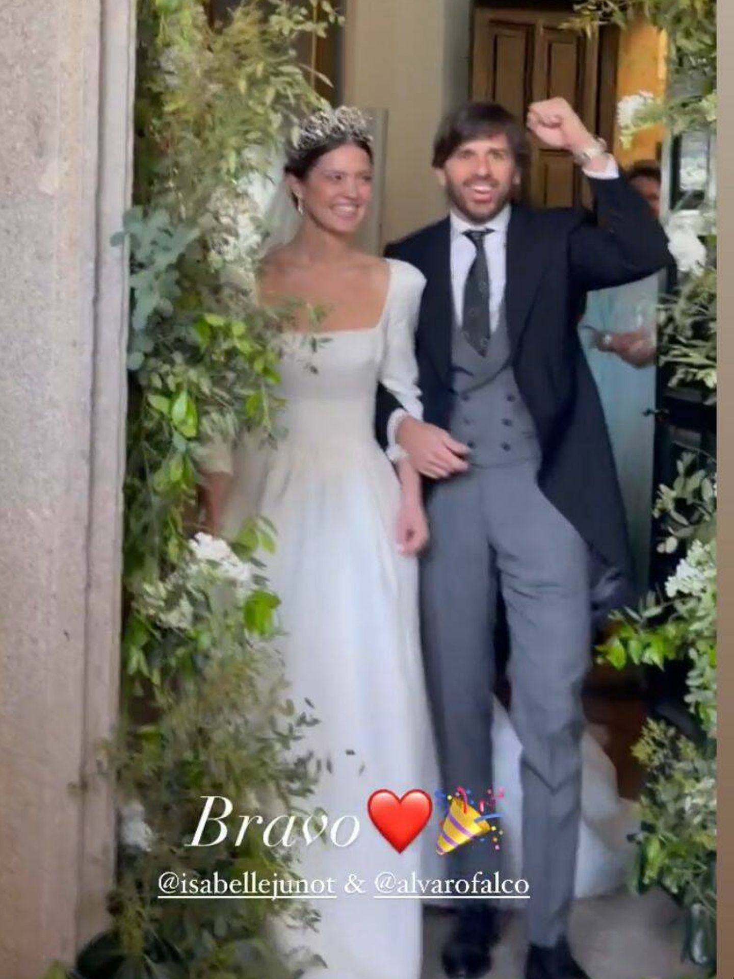 Isabelle Junot y Álvaro Falcó, recién casados. (IG)