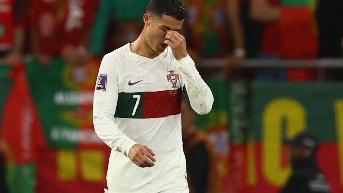Cristiano Ronaldo rompe a llorar tras quedar eliminado en el Mundial en una imagen histórica