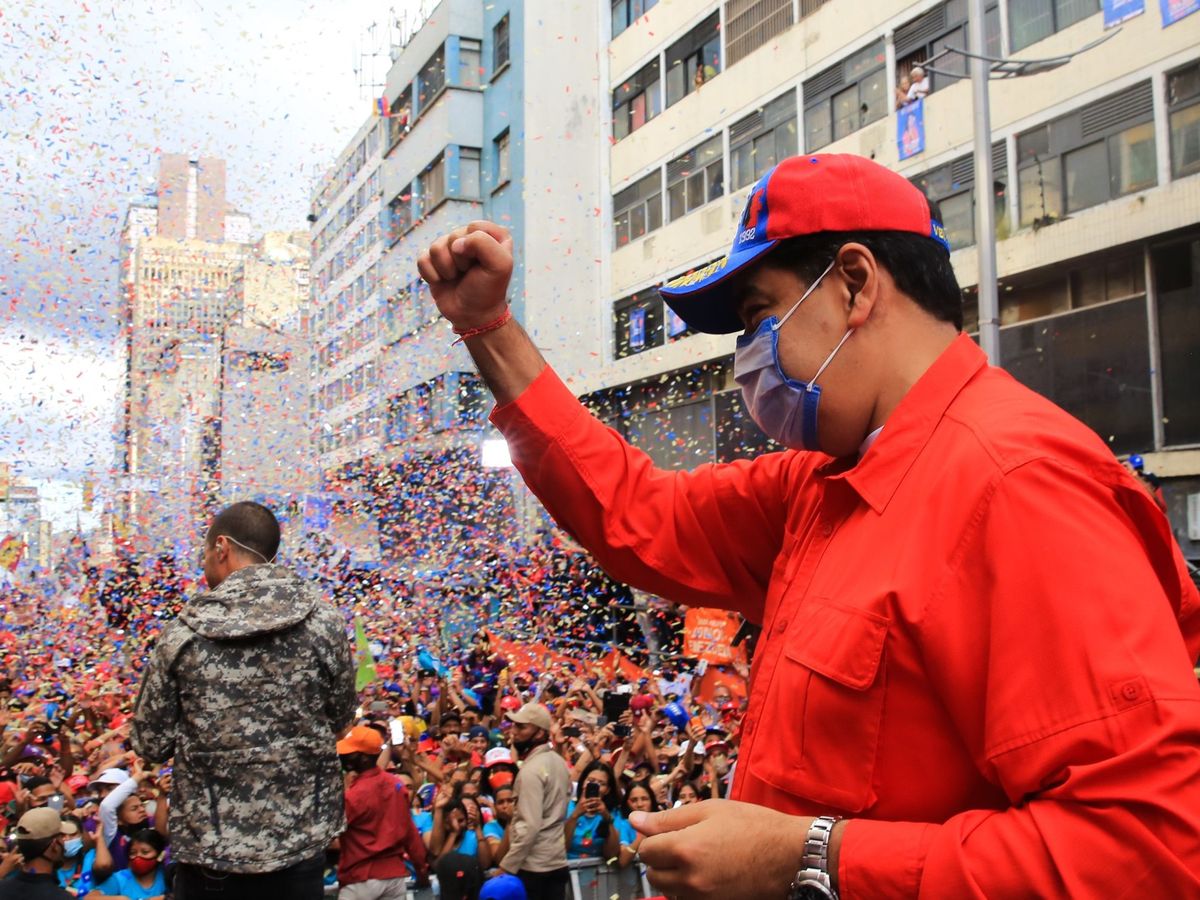 Foto: Maduro en campaña para las parlamentarias de Venezuela. (EFE)