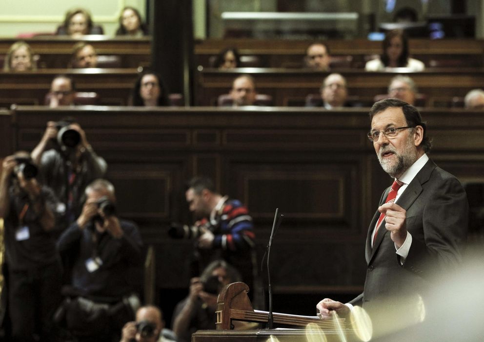 Foto: El presidente del Gobierno, Mariano Rajoy, durante su intervención. (EFE)
