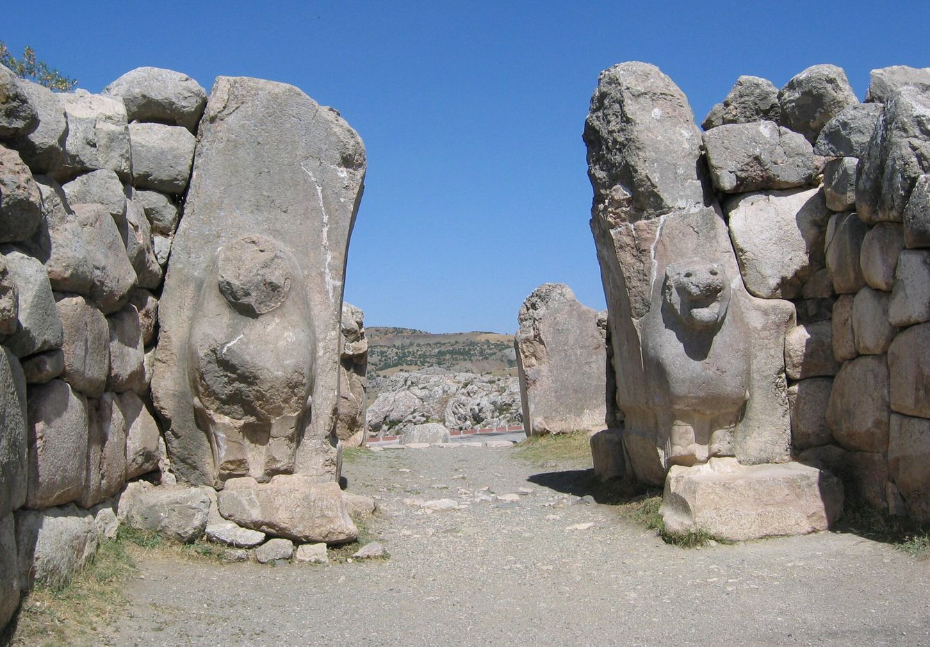 La puerta del León, una de las entradas a la ciudad de Hattusa (REUTERS)