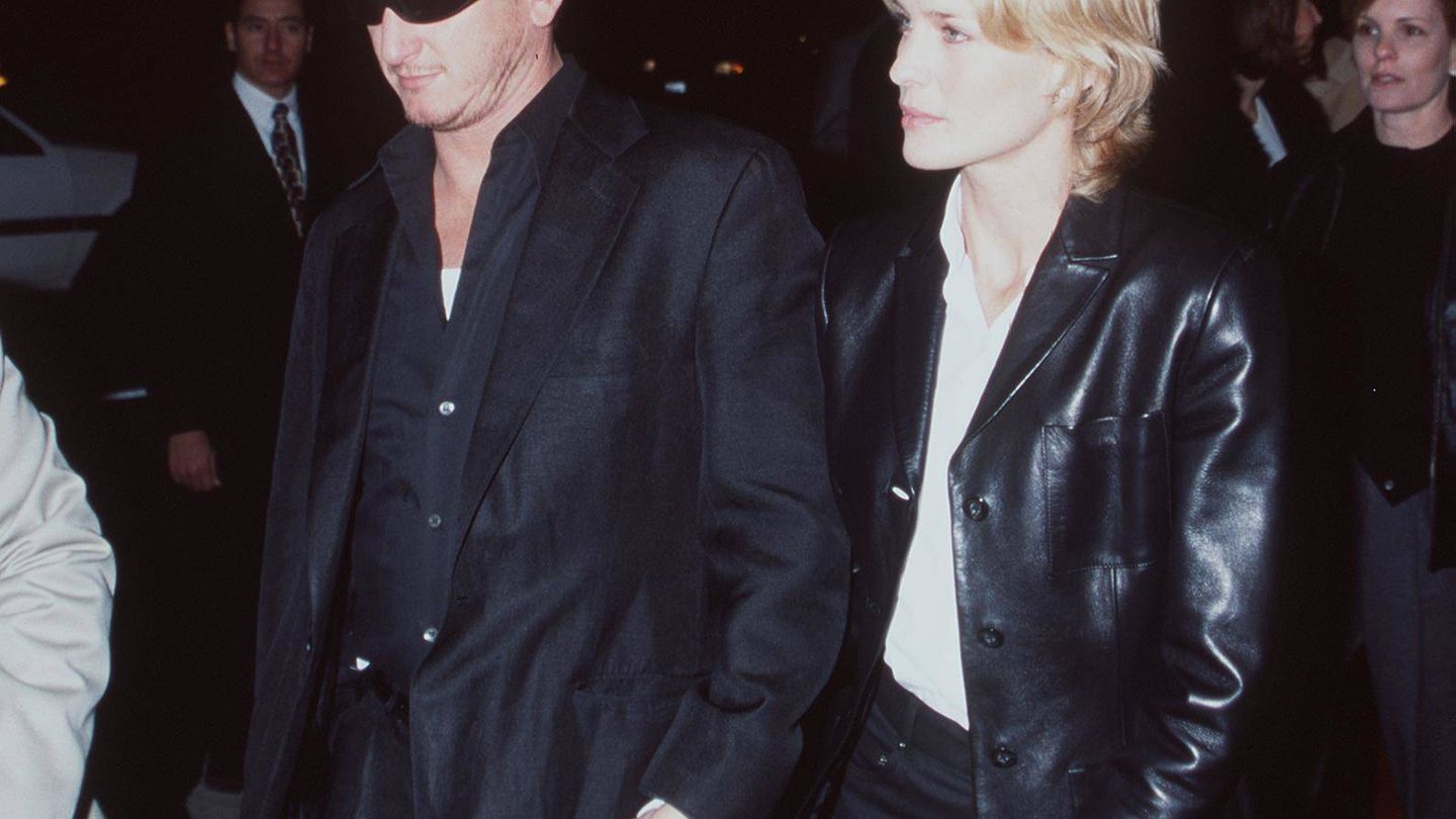  Sean Penn y Robin Wright, en una imagen de 1998. (Getty)