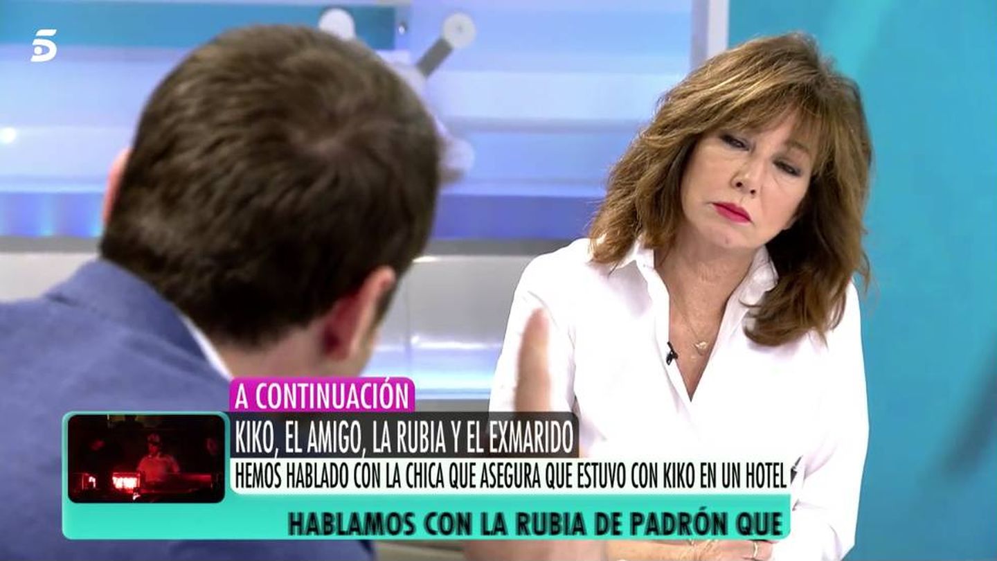 Ana Rosa Quintana, preguntando a Javier Negre. (Captura de Mediaset)
