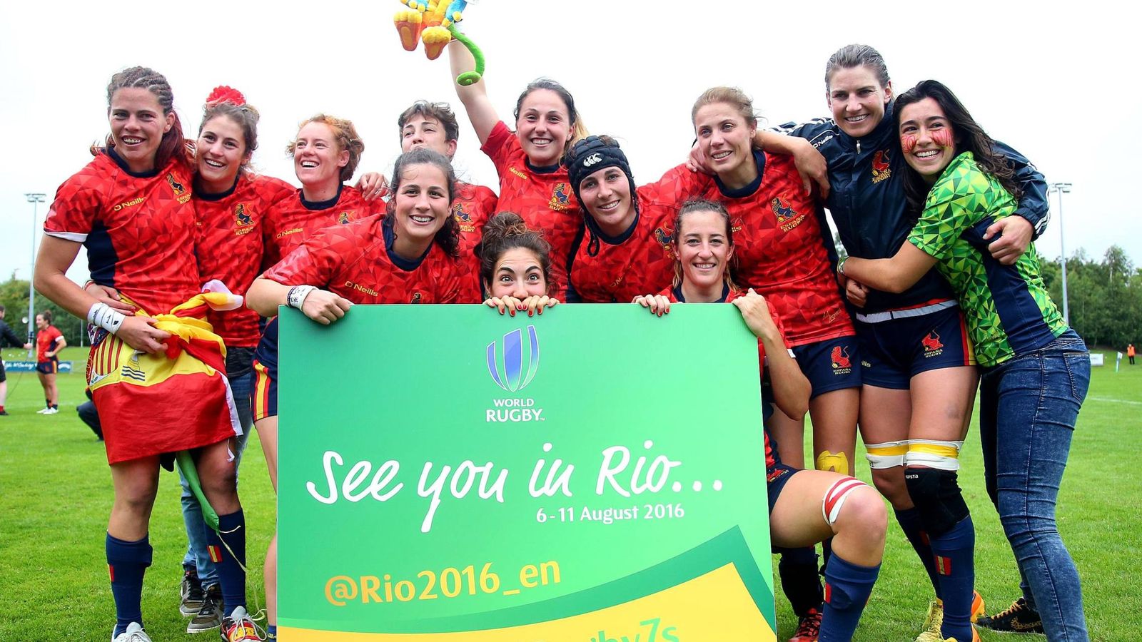 Foto: La selección femenina celebra su clasificación para Río (Foto: World Rugby)
