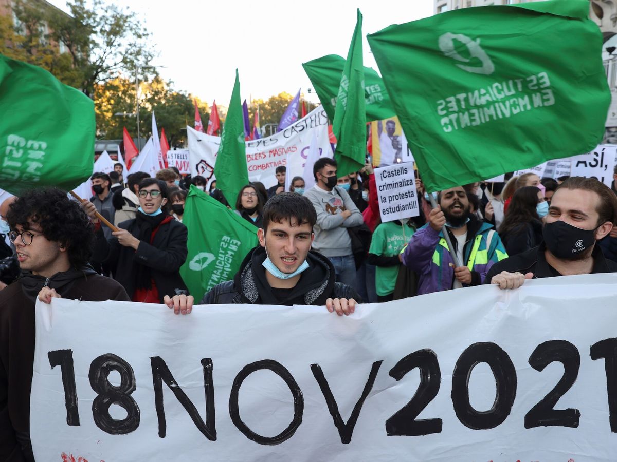 Foto: Imagen de los manifestantes este jueves en Madrid. (EFE/Huesca)