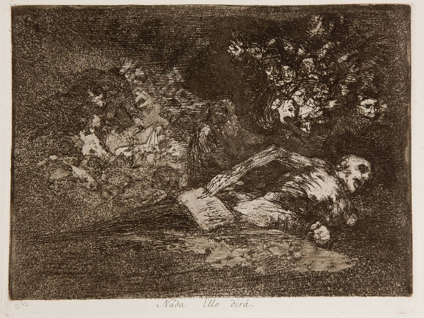 Nada. Ello dirá (de la serie Caprichos enfáticos). Francisco de Goya. 1814-1815. Museo del Prado