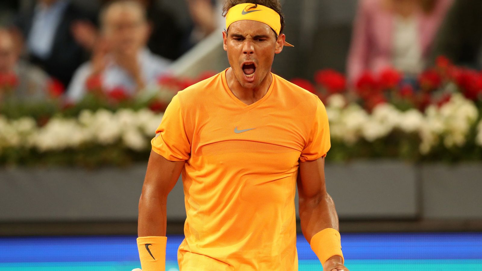 Foto: Rafa Nadal celebra con rabia uno de sus puntos ante Diego Schwartzman en los octavos de final del Mutua Madrid Open. (Reuters) 