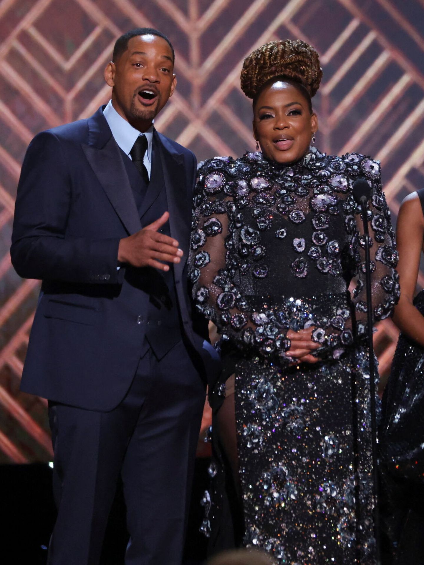 Will Smith y Aunjanue Ellis en una entrega de premios. (Reuters/Mario Anzuoni)