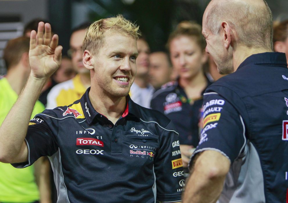 Foto: Adrian Newey junto a Sebastian Vettel.
