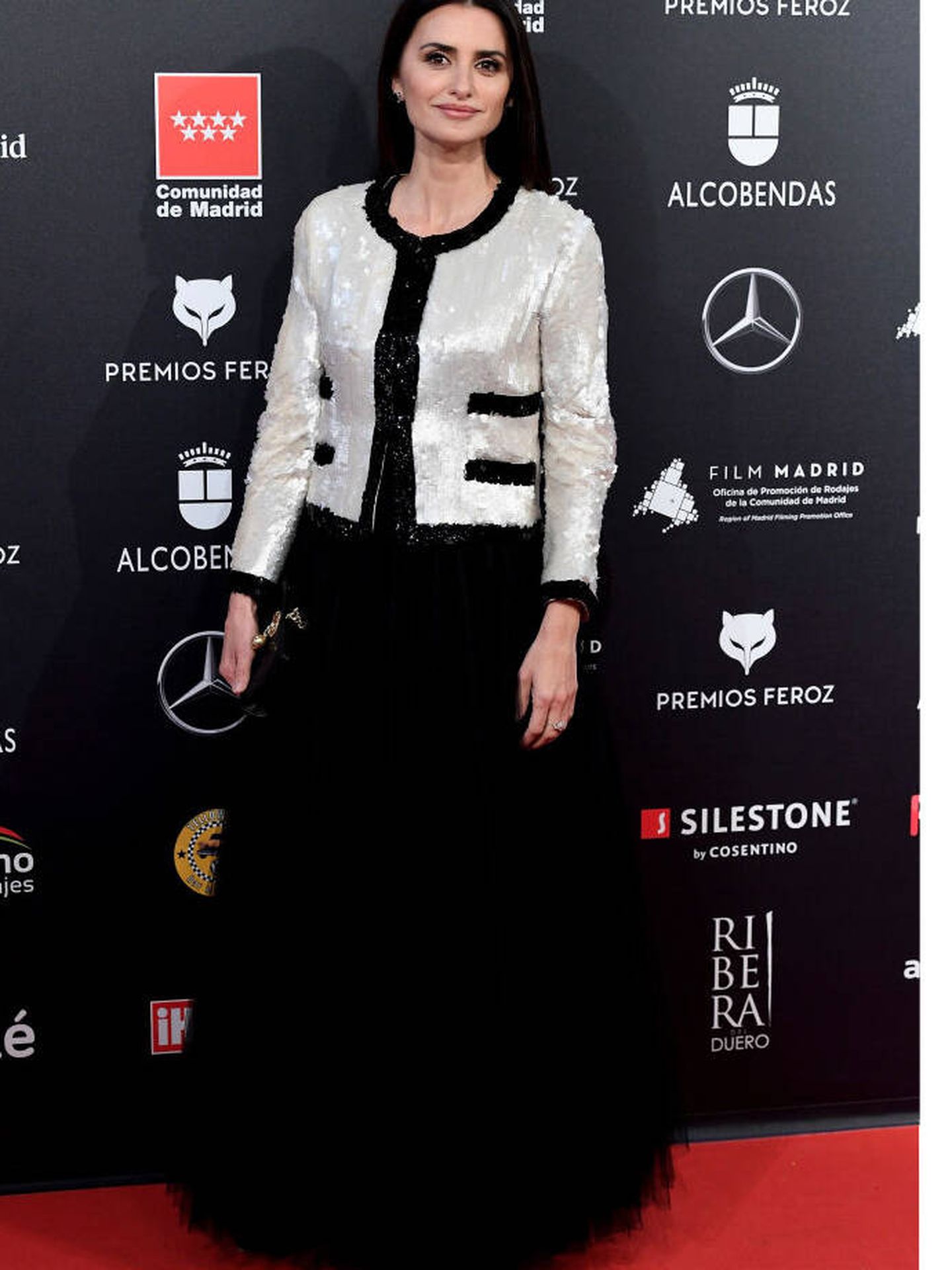 Penélope Cruz, vestida de Chanel. (Getty/Carlos Alvarez)