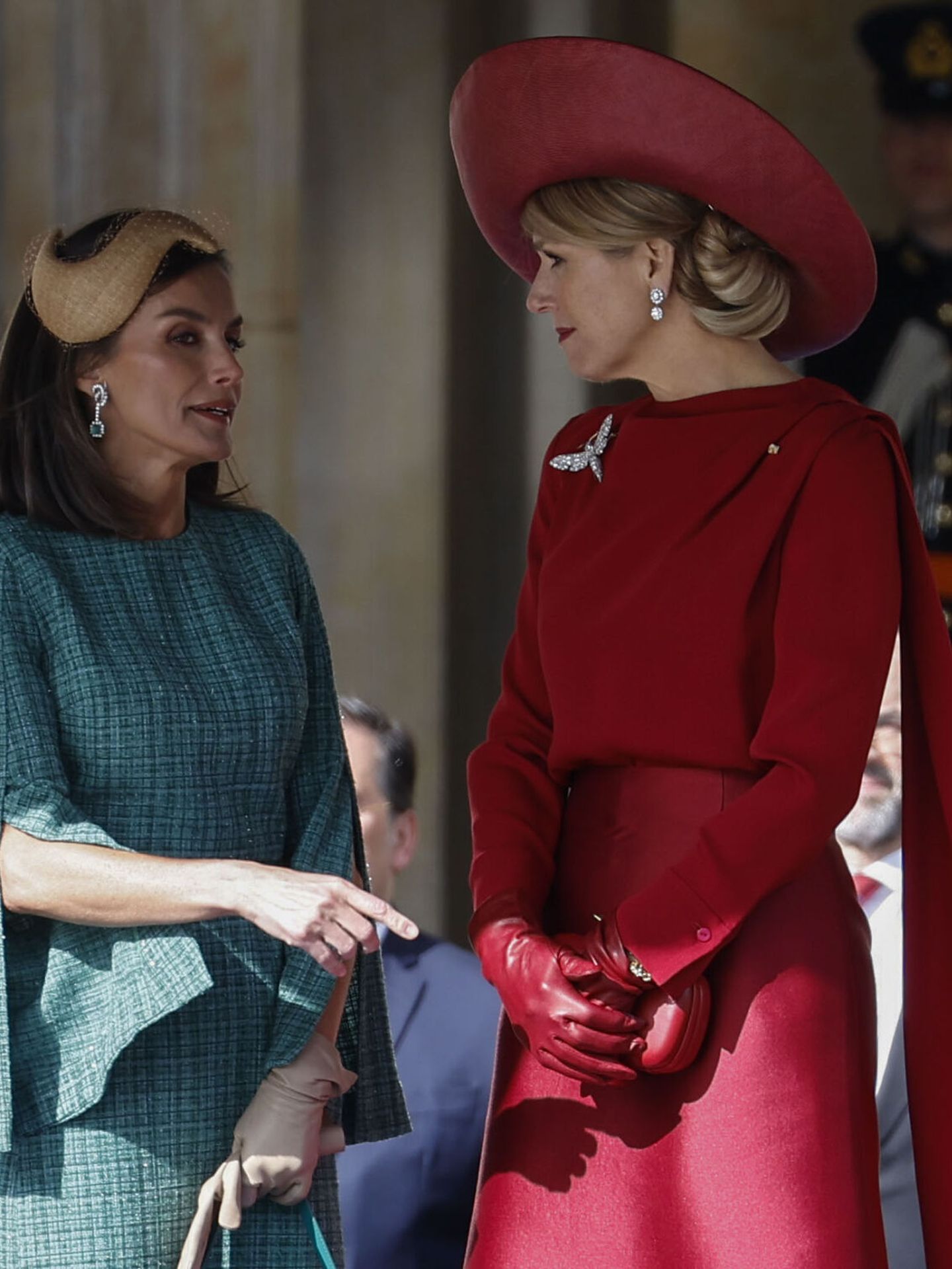 La reina Máxima de los Países Bajos conversa con la reina de España, Letizia. (EFE/ Chema Moya)