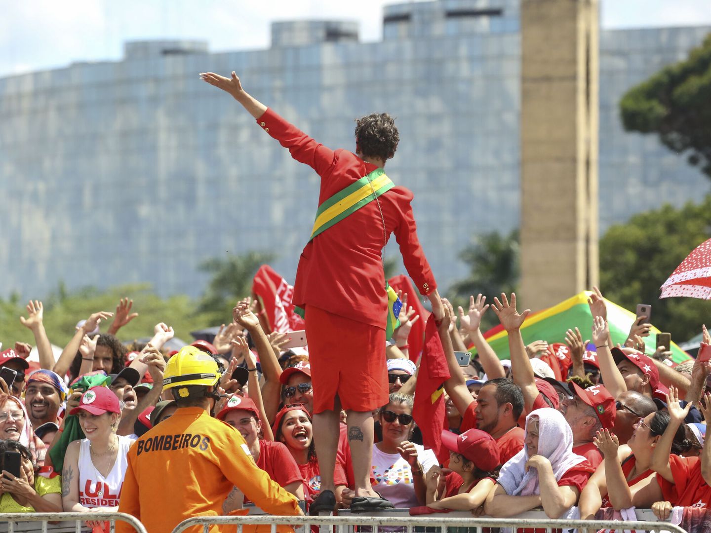 Seguidores de Lula durante la toma de posesión. (EFE/Gustavo Alcantara)