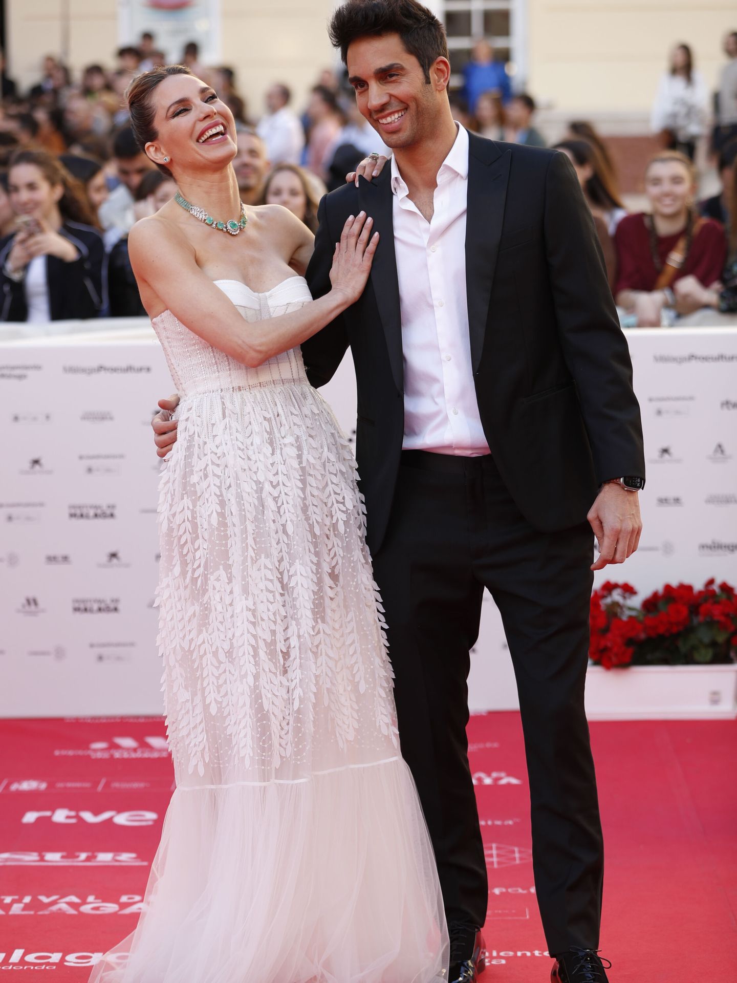 Vanesa Romero y Santi Burgoa en el Festival de Cine de Málaga de 2023. (EFE/Jorge Zapata)