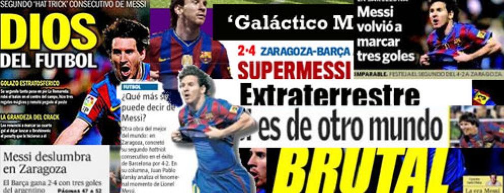 Foto: La prensa encumbra a Messi como "Dios del fútbol"