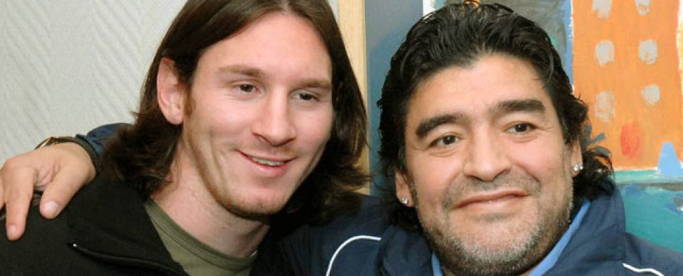 Foto: Maradona: "Ojalá Messi llegue a ser mejor que yo"