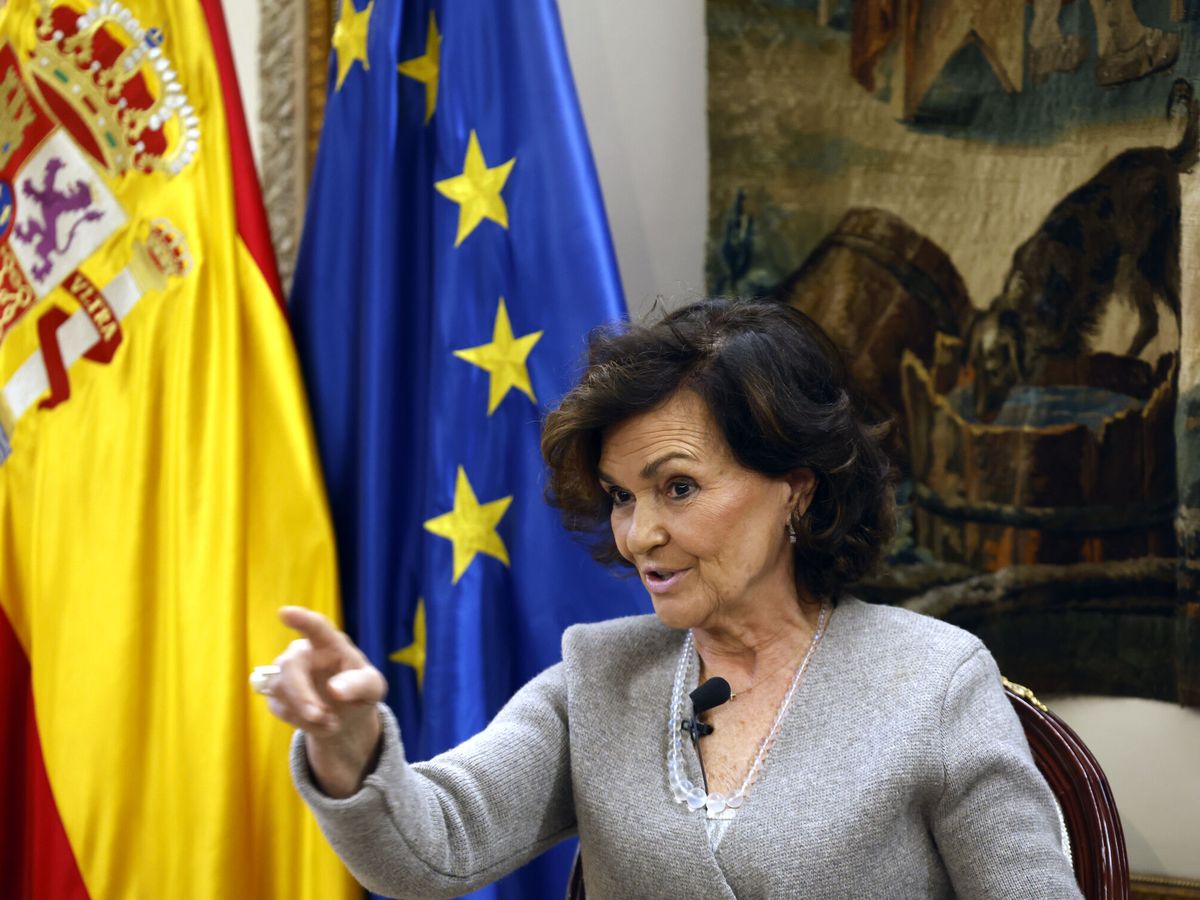 Foto: La exvicepresidenta española Carmen Calvo. (EFE/Javier Lizón)