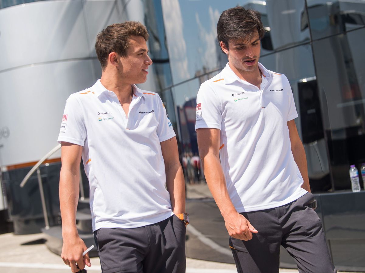Foto: Los pilostos de McLaren Carlos Sainz y Lando Norris. (EFE)