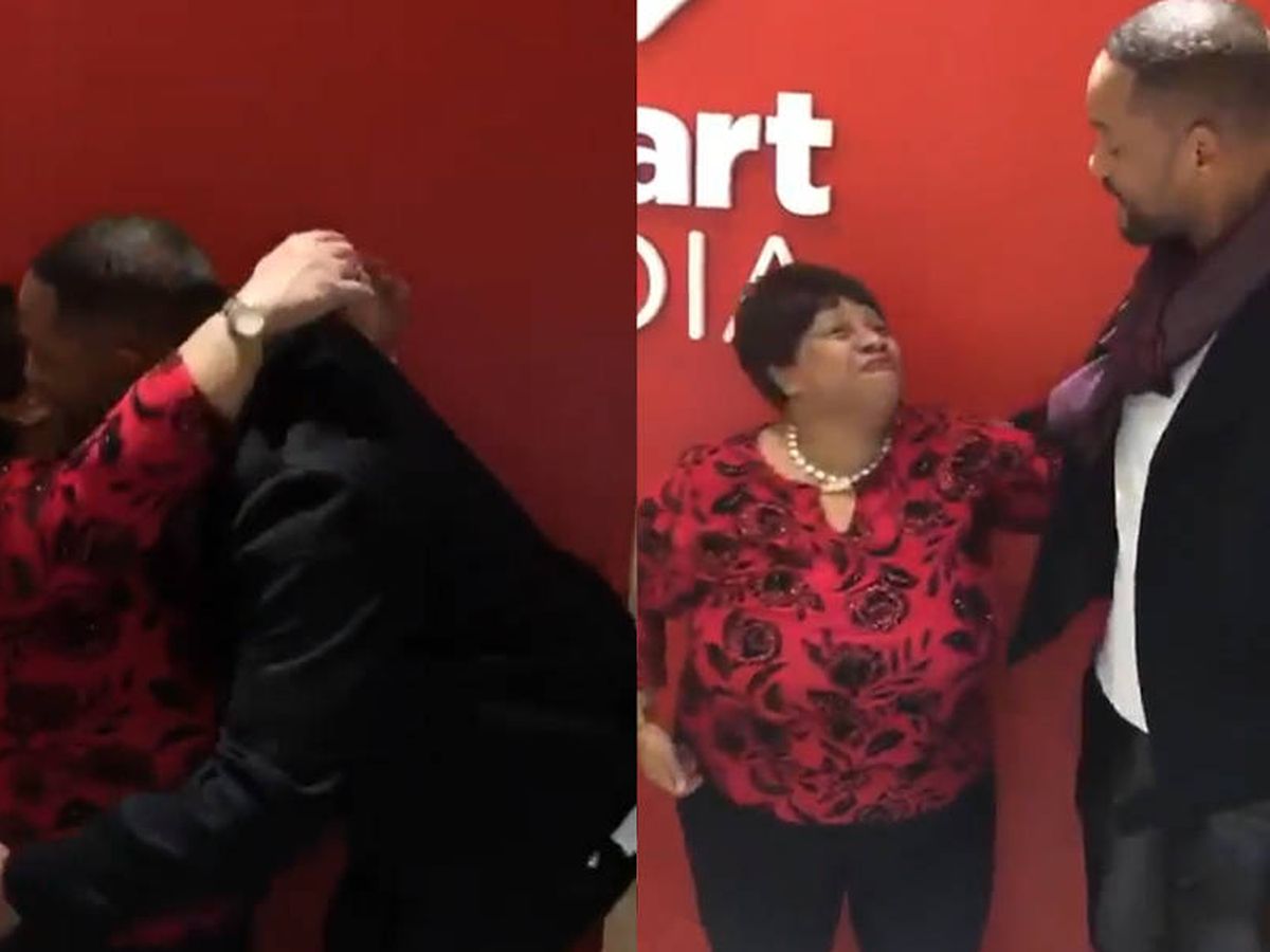 Foto: Anita Scipio y Will Smith se abrazaron y hablaron como dos buenos amigos (Foto: Instagram)