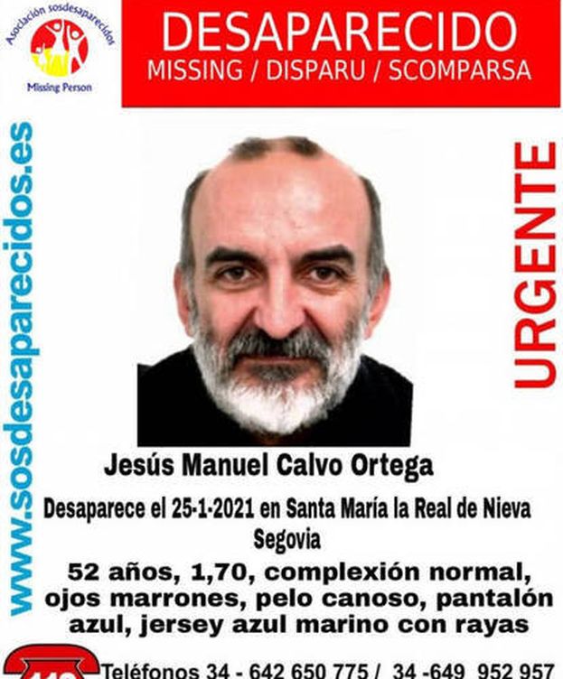 Foto:  Jesús Manuel Calvo Ortega desapareció la tarde del 25 de enero. (EC)