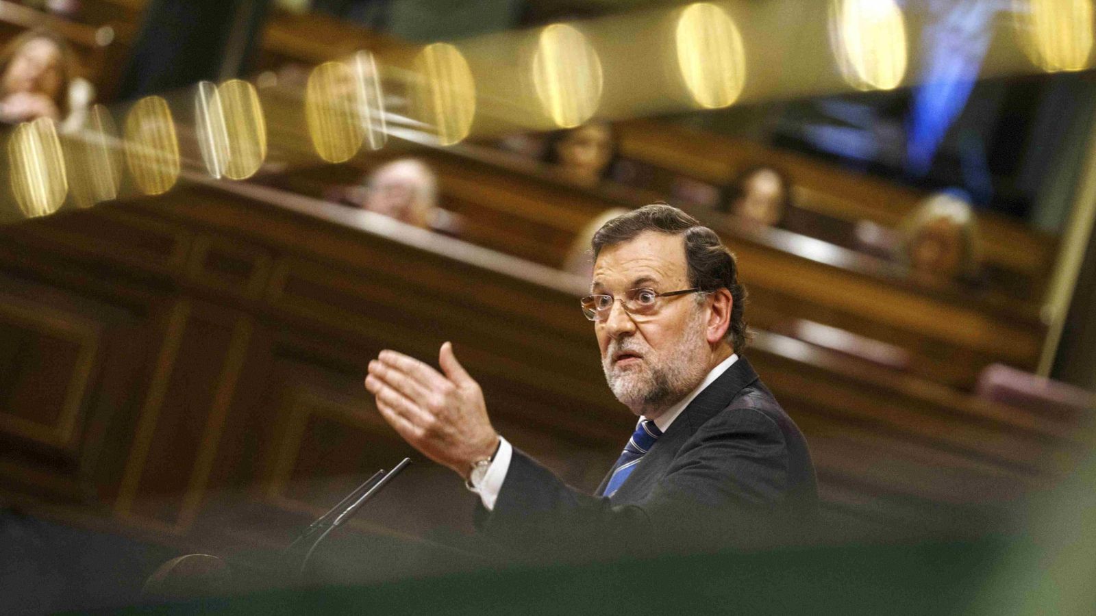 Foto: El presidente del Gobierno, Mariano Rajoy, durante el debate. (Reuters)