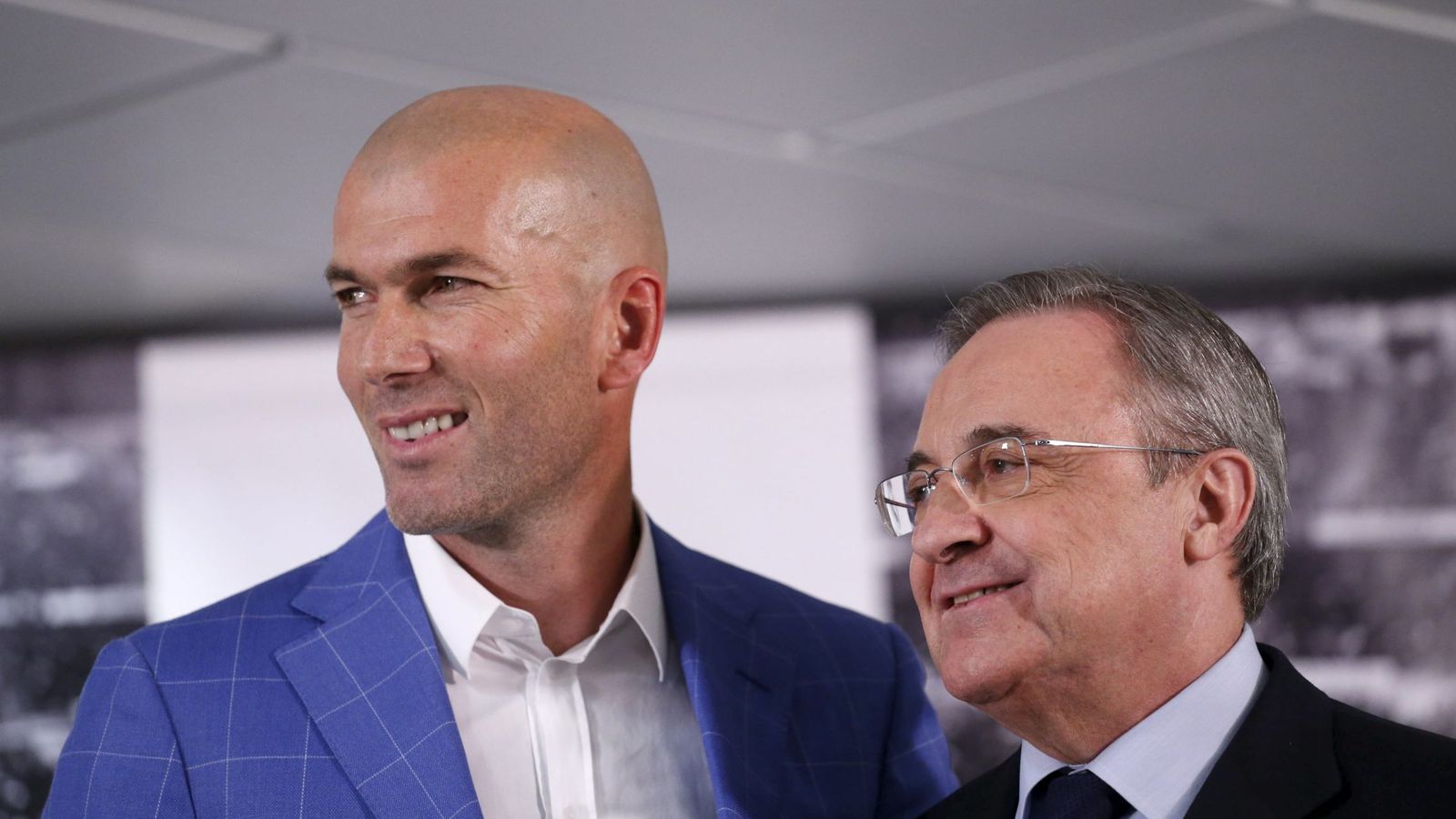 Foto: Zidane y Florentino Pérez, el día de la presentación del francés como entrenador. (Reuters/ Juan Medina)