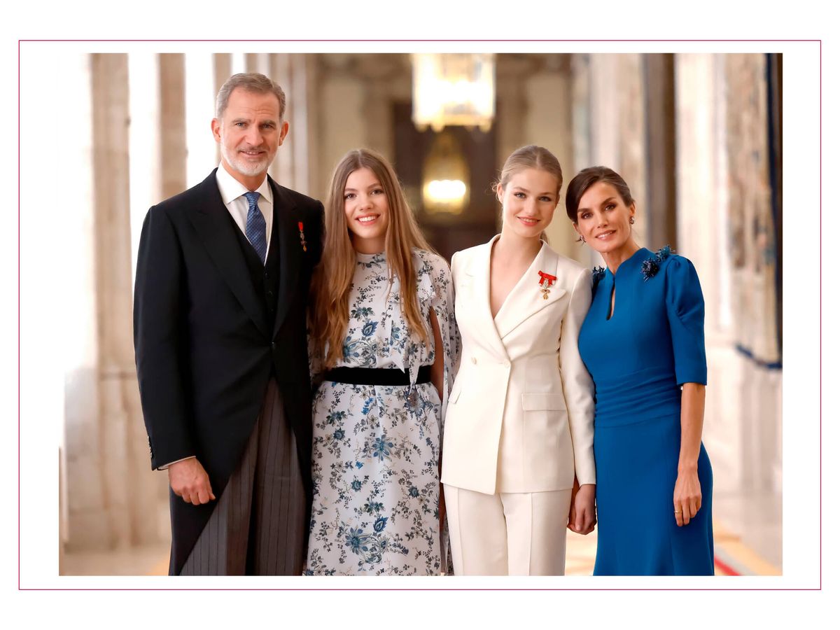 Foto: Los Reyes junto a sus hijas. (Casa Real)