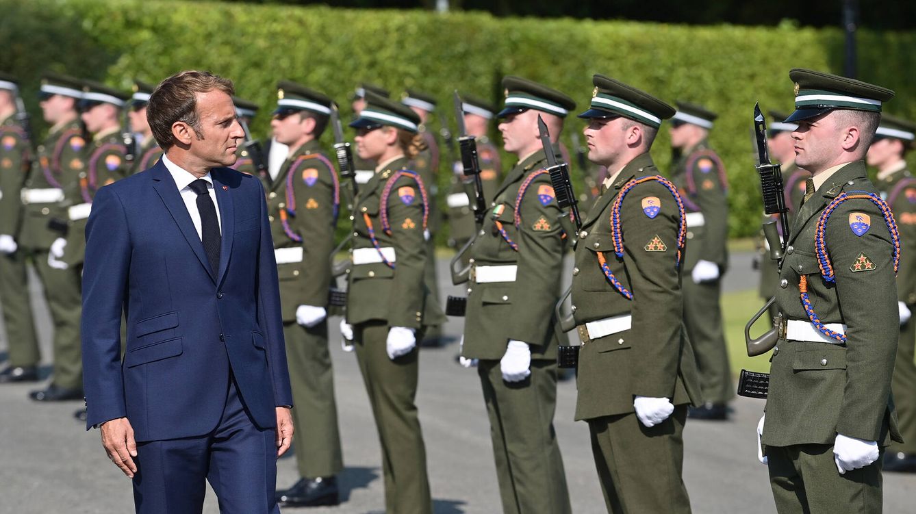 Foto: El presidente francés, Emmanuel Macron, durante su visita a Irlanda en agosto. (Getty)