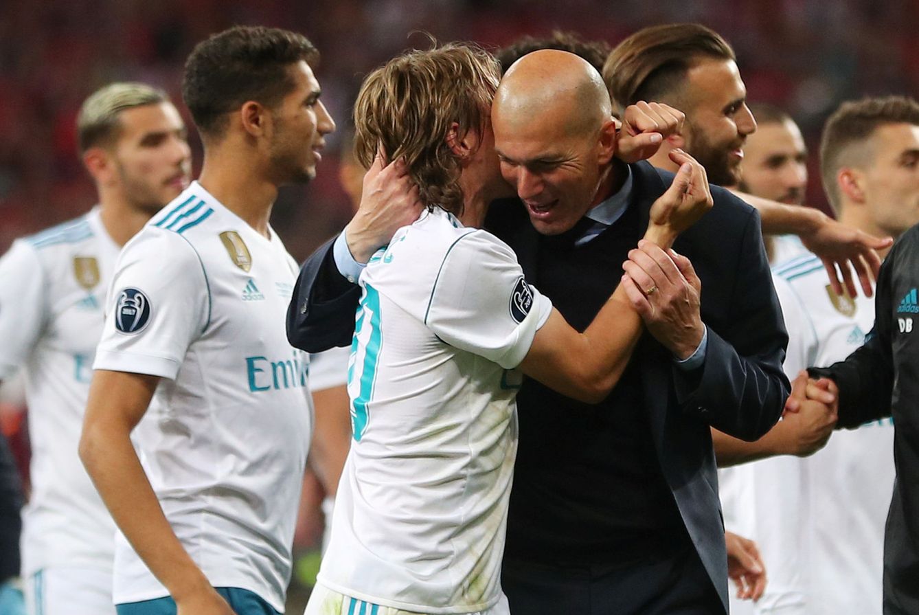 Zidane cree que el año de Modric ha sido flojo, pero lo considera útil. (Reuters)