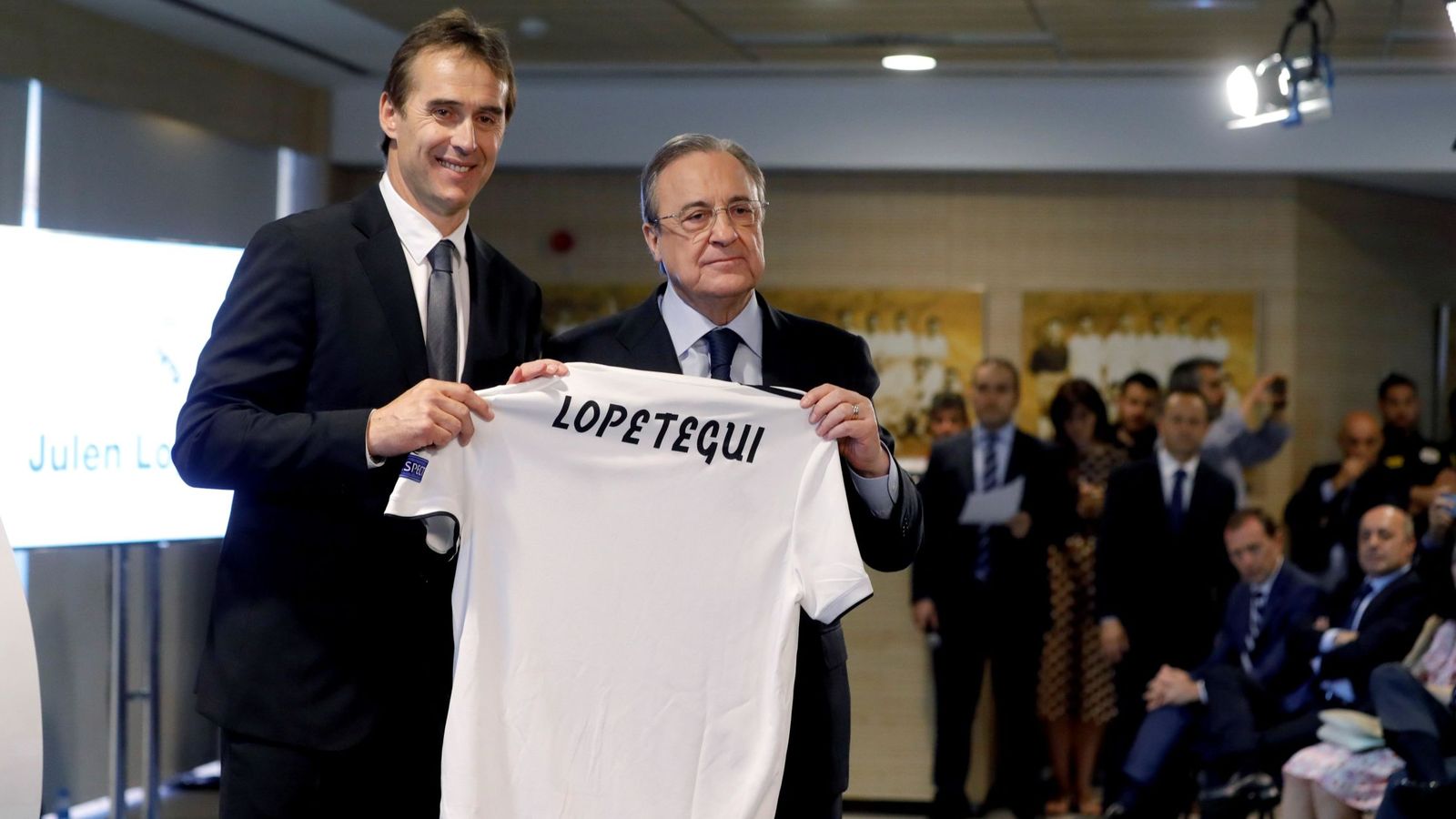 Foto: Florentino Pérez consideta que Lopetegui cuenta con plantilla más que suficiente para ganarlo todo. (EFE)
