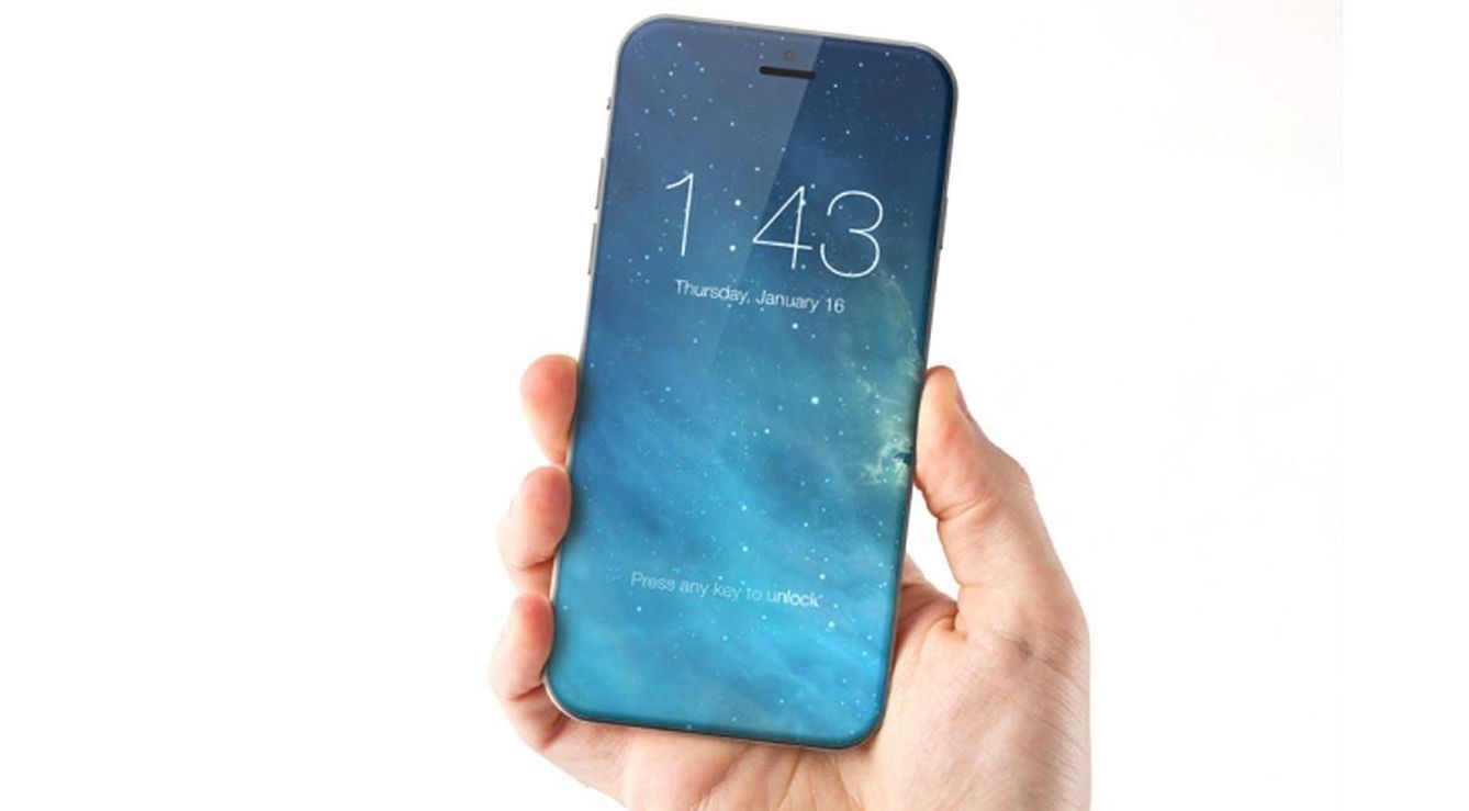 Montaje del aspecto que podría tener un iPhone con el frontal hecho de cristal.