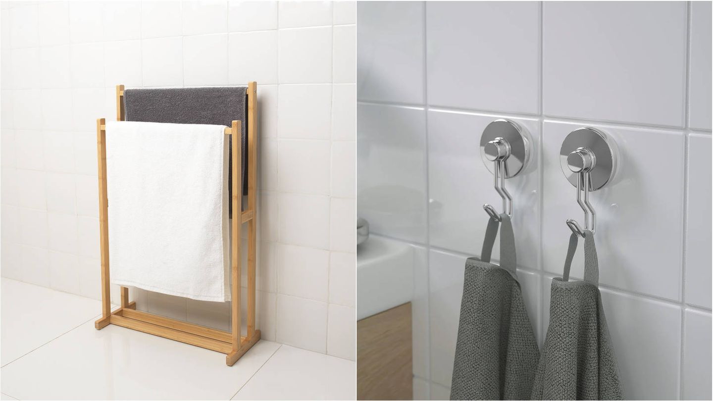 Soluciones prácticas y sin agujeros de Ikea para el baño. (Cortesía)