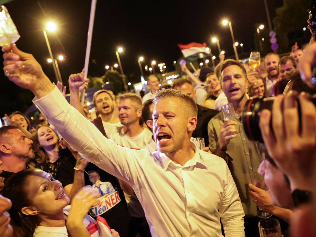 Foto: Peter Magyar, el líder del partido Tisza. (Reuters/Bermadett Szabo)