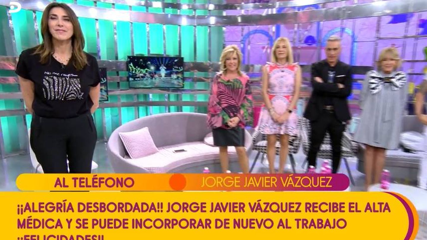 Momento en el que Jorge Javier Vázquez confirma que presentará 'Supervivientes'. (Mediaset)