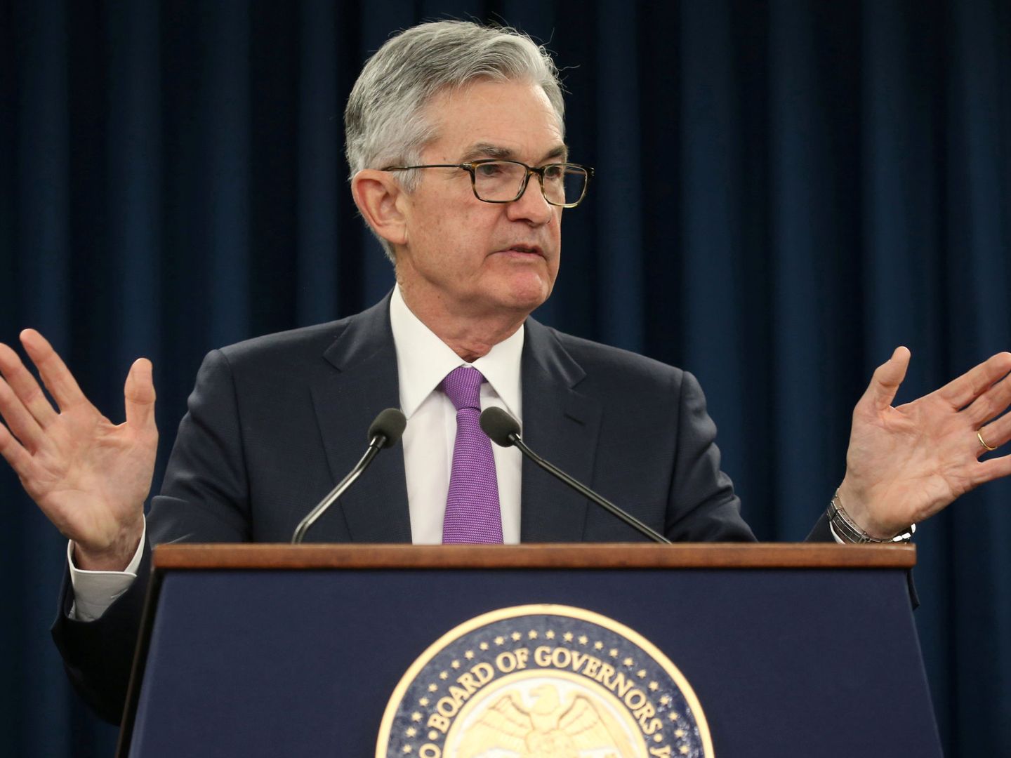 Jerome Powell, presidente de la Reserva Federal de EEUU. (Reuters)
