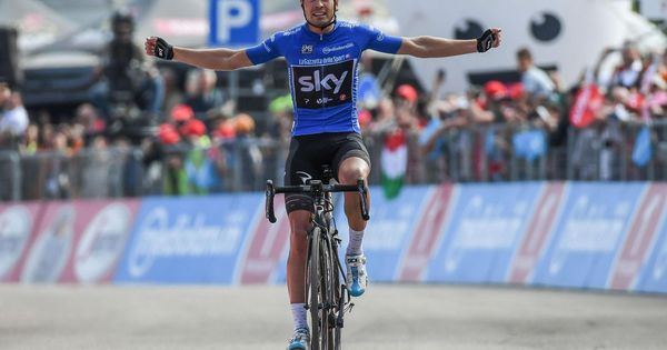 Foto: Mikel Landa ganó la 'maglia azzurra' de la montaña en el Giro. (EFE)