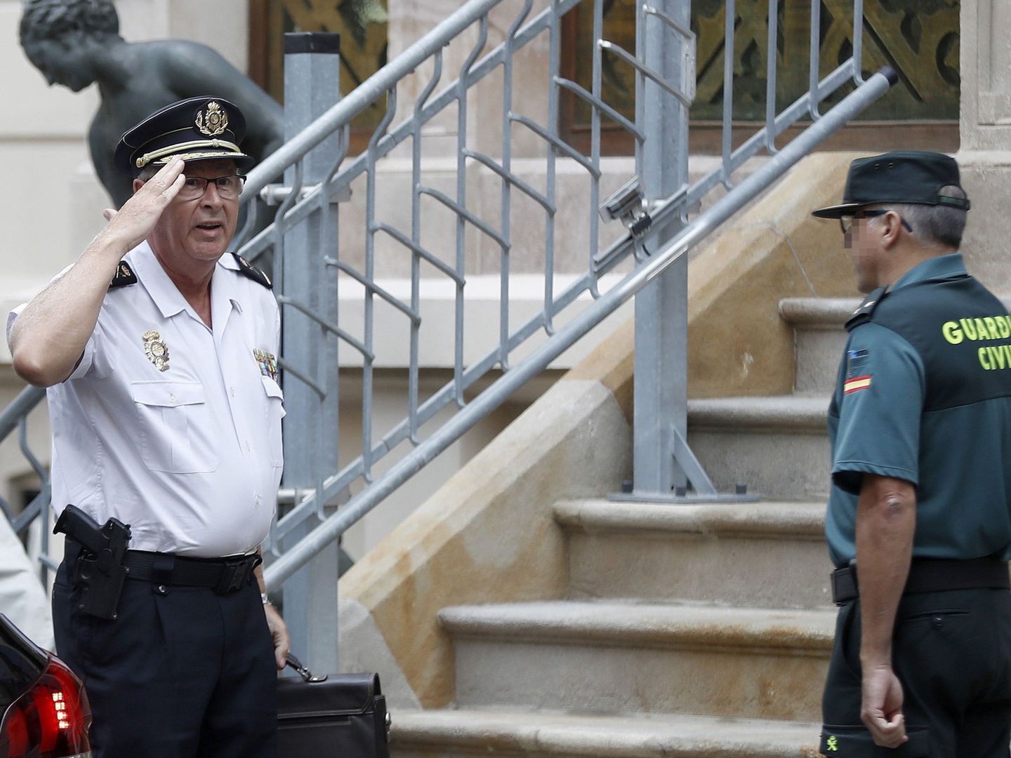 El jefe de la Policía Nacional en Cataluña, Sebastián Trapote, durante el 1-O. (EFE)